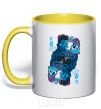 Mug with a colored handle Mr. Heisenberg yellow фото