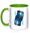 Mug with a colored handle Mr. Heisenberg kelly-green фото