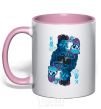 Mug with a colored handle Mr. Heisenberg light-pink фото