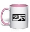 Mug with a colored handle Cool DAD light-pink фото