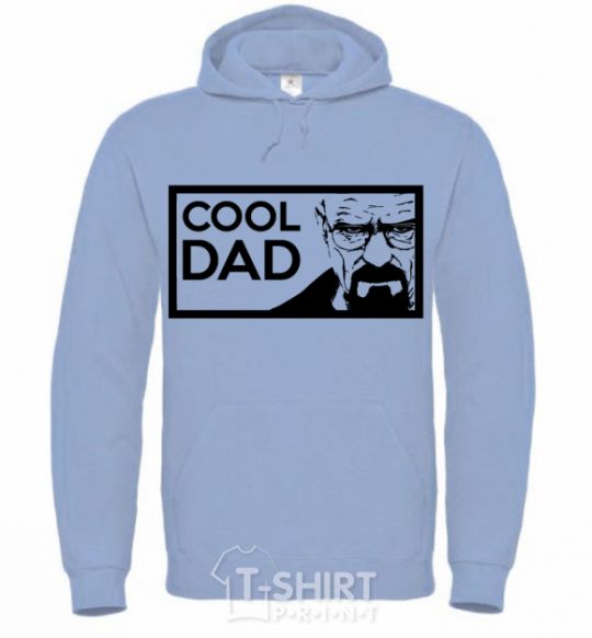 Men`s hoodie Cool DAD sky-blue фото