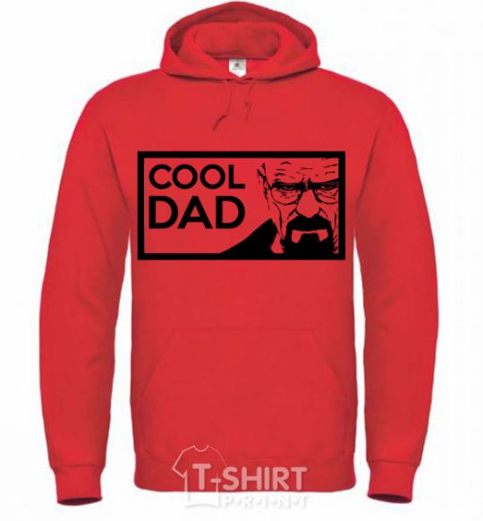 Мужская толстовка (худи) Cool DAD Ярко-красный фото