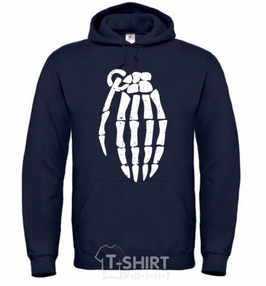 Men`s hoodie Pomegranate hand navy-blue фото