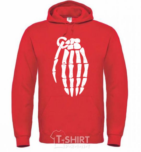 Men`s hoodie Pomegranate hand bright-red фото