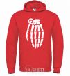 Men`s hoodie Pomegranate hand bright-red фото