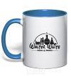 Mug with a colored handle Walter White respect Chemistry royal-blue фото