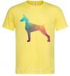 Men's T-Shirt A colored Doberman cornsilk фото