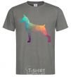 Men's T-Shirt A colored Doberman dark-grey фото