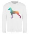 Sweatshirt A colored Doberman White фото