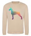 Sweatshirt A colored Doberman sand фото