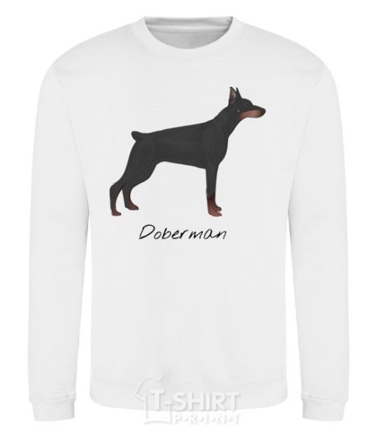 Свитшот Doberman drawing Белый фото