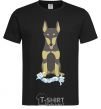 Men's T-Shirt Doberman playing black фото