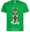 Men's T-Shirt Doberman playing kelly-green фото