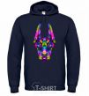 Men`s hoodie Colored doberman navy-blue фото