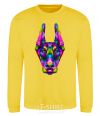 Sweatshirt Colored doberman yellow фото