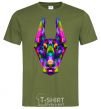 Men's T-Shirt Colored doberman millennial-khaki фото