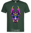 Мужская футболка Colored doberman Темно-зеленый фото