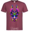 Men's T-Shirt Colored doberman burgundy фото