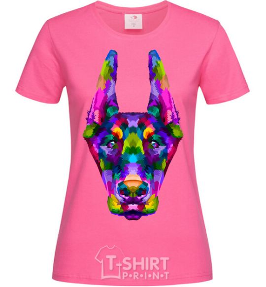 Women's T-shirt Colored doberman heliconia фото