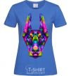 Women's T-shirt Colored doberman royal-blue фото