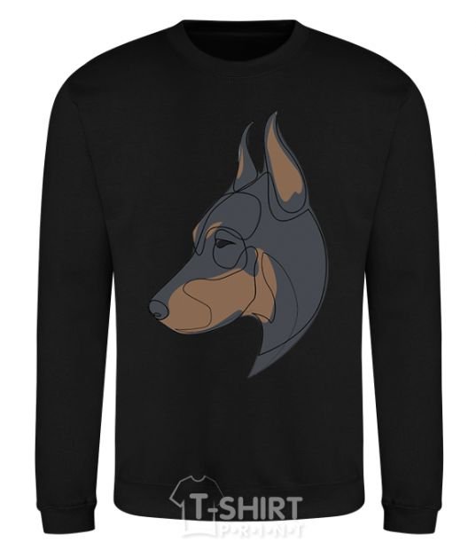 Sweatshirt Doberman portrait black фото