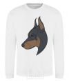 Sweatshirt Doberman portrait White фото