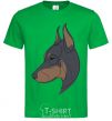 Men's T-Shirt Doberman portrait kelly-green фото