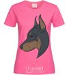 Women's T-shirt Doberman portrait heliconia фото