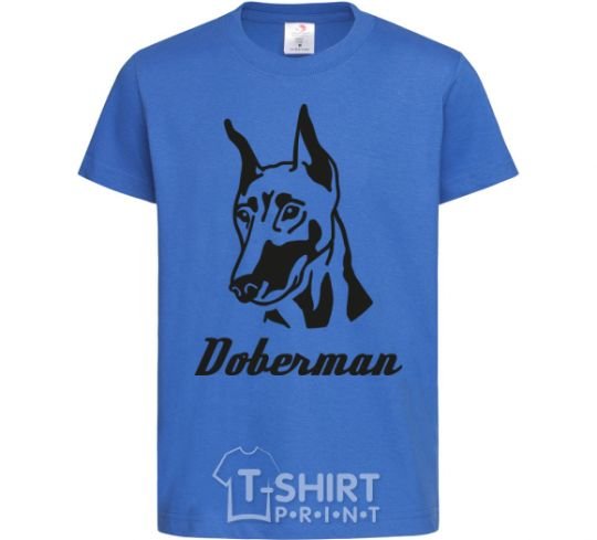 Kids T-shirt DOBERMAN royal-blue фото