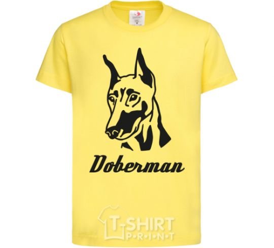 Kids T-shirt DOBERMAN cornsilk фото