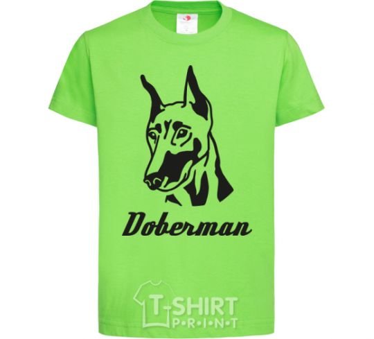 Kids T-shirt DOBERMAN orchid-green фото