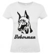 Women's T-shirt DOBERMAN White фото