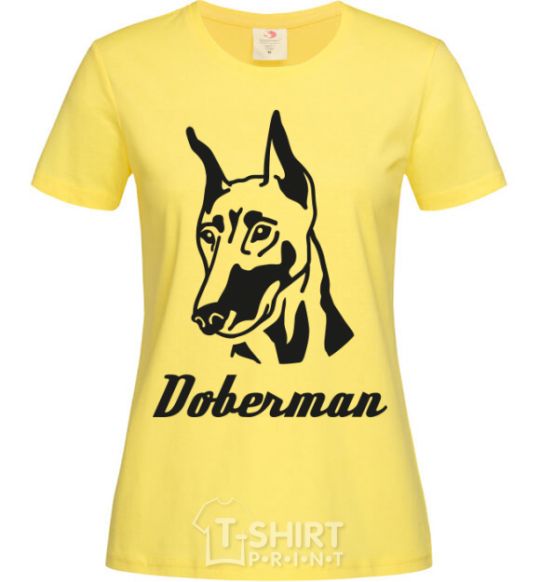 Women's T-shirt DOBERMAN cornsilk фото