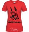 Women's T-shirt DOBERMAN red фото