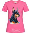 Women's T-shirt Watercolor doberman heliconia фото