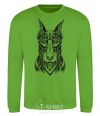 Sweatshirt Blackrcolor doberman orchid-green фото