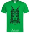 Men's T-Shirt Blackrcolor doberman kelly-green фото