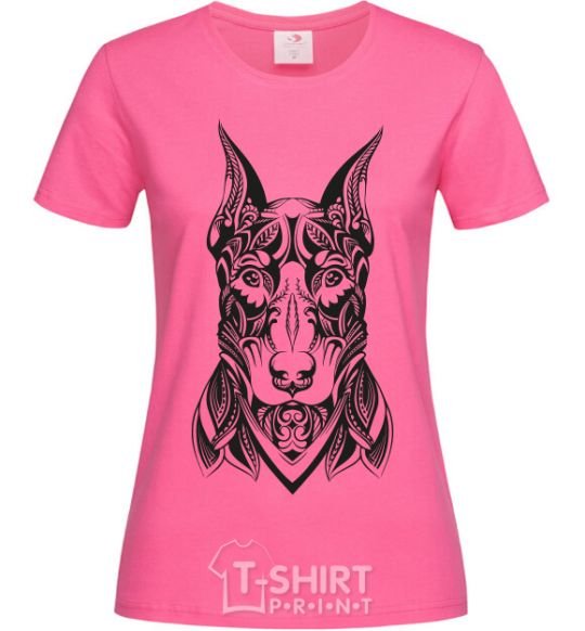 Women's T-shirt Blackrcolor doberman heliconia фото