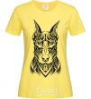 Women's T-shirt Blackrcolor doberman cornsilk фото