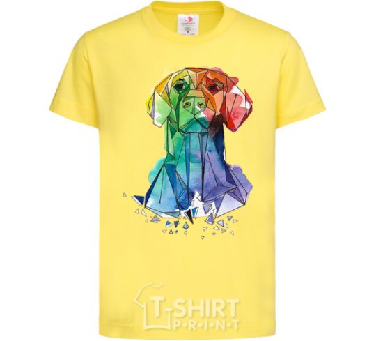 Kids T-shirt Labrador colored cornsilk фото