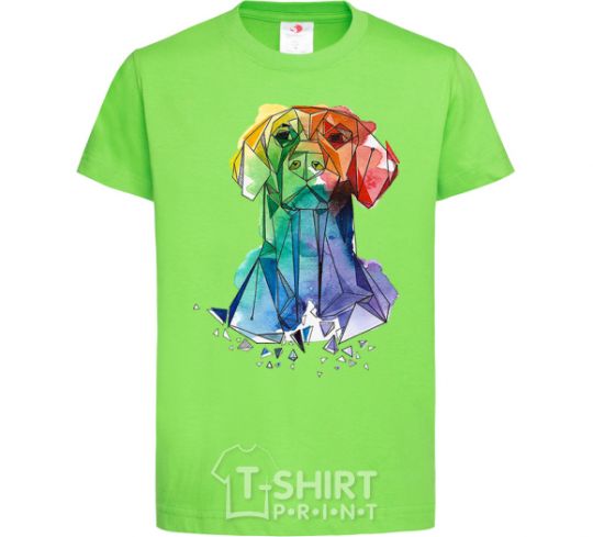 Kids T-shirt Labrador colored orchid-green фото