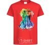 Kids T-shirt Labrador colored red фото