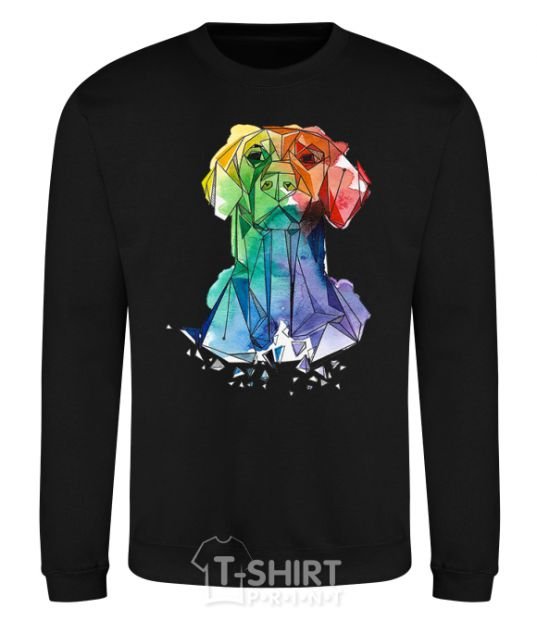 Sweatshirt Labrador colored black фото