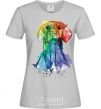 Women's T-shirt Labrador colored grey фото