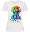 Women's T-shirt Labrador colored White фото