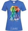 Women's T-shirt Labrador colored royal-blue фото