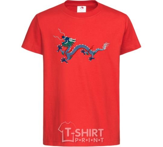 Kids T-shirt Colored Dragon red фото