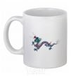 Ceramic mug Colored Dragon White фото