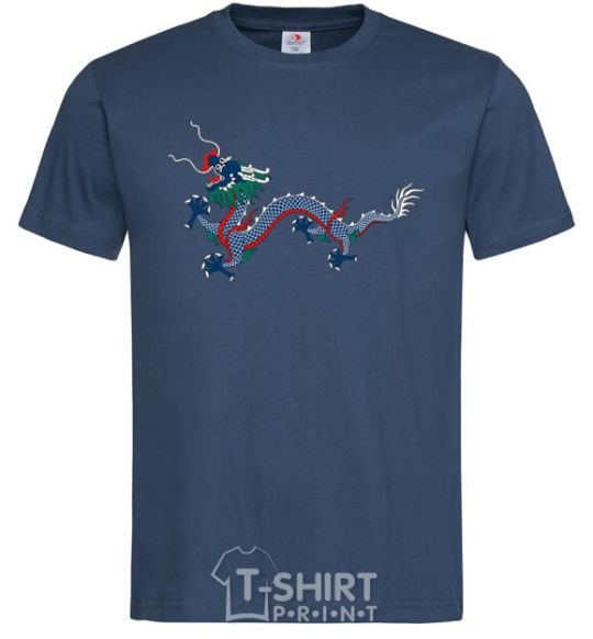 Men's T-Shirt Colored Dragon navy-blue фото