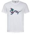 Men's T-Shirt Colored Dragon White фото